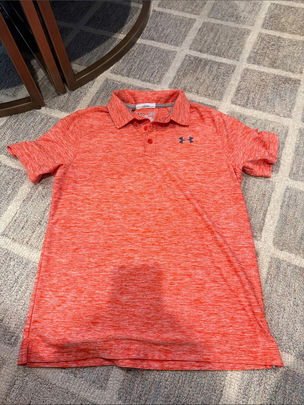 Under Armour Kids Orange Heather Performance Polo